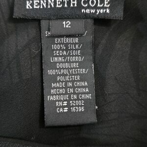 Kenneth Cole Black Silk Skirt